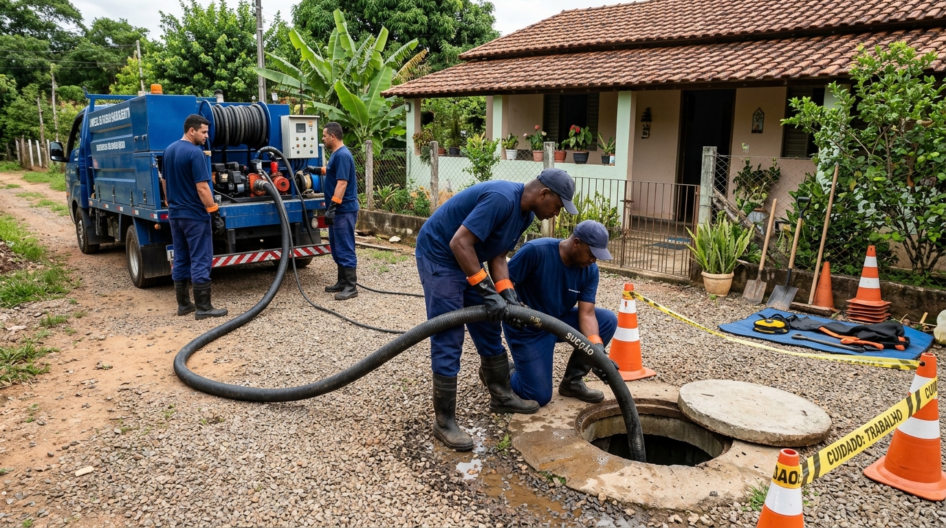 Desentupimento de fossa profissional em Botucatu‑SP