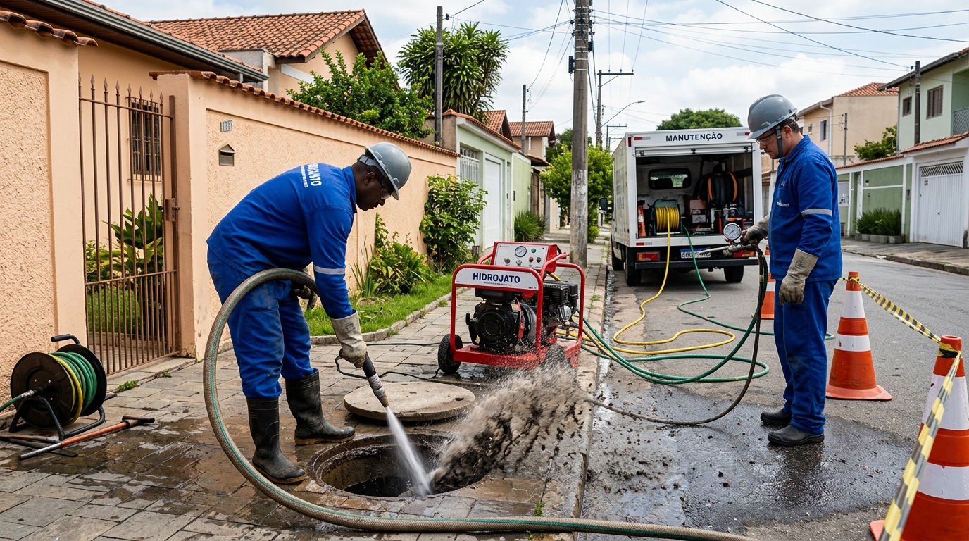 Hidrojateamento residencial em Macaé‑RJ